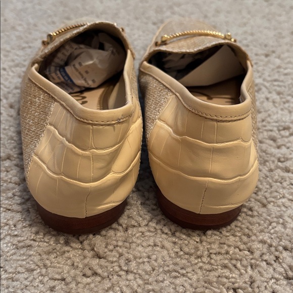 Sam Edelman Loraine Woven Bit Loafers Featuring Gold Equestrian Bit Accent - Picture 4 of 4